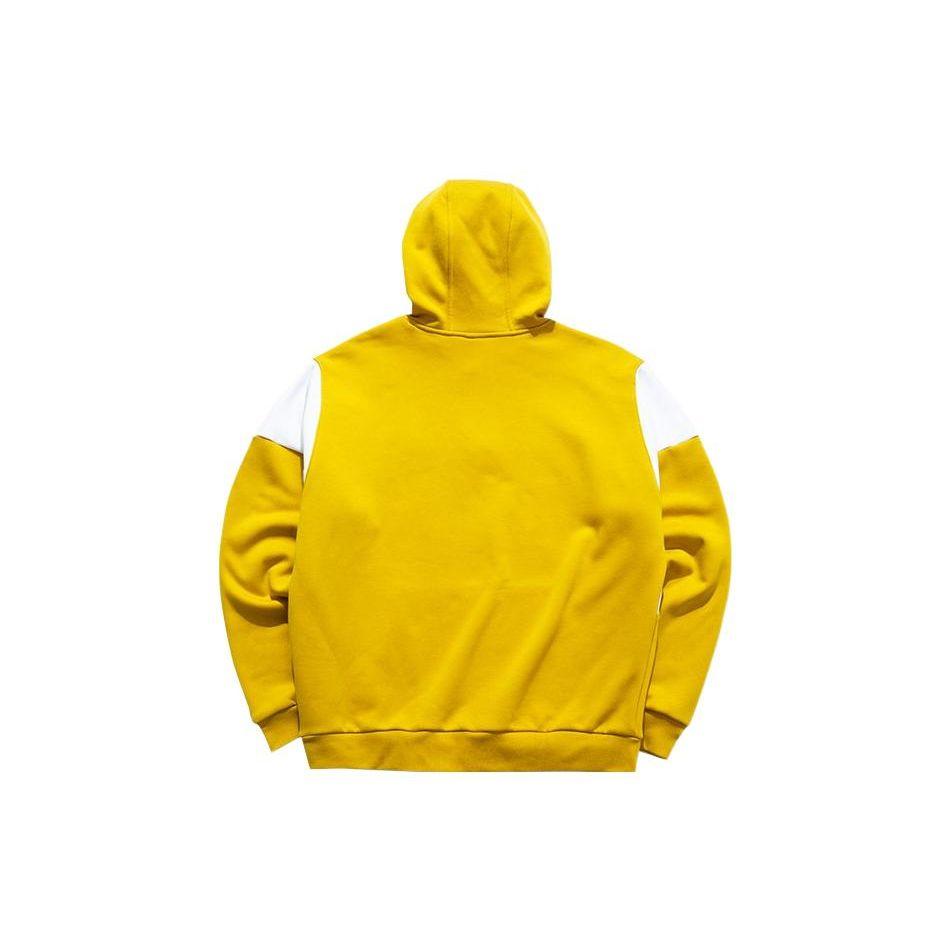 Anta Life Series Logo Patch Plus Velvet Hoodie Men Tops Yellow 152048747-5