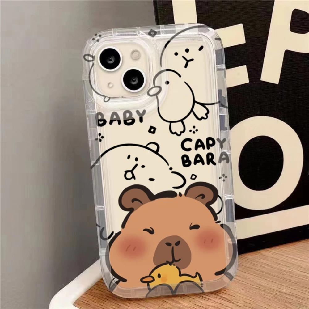 Cute Cartoon Capybara Phone Case for Samsung Galaxy A56 A36 A26 A55 A35 A05S A15 A54 A34 A24 A14 A05 A04 A73 4G 5G Back Cover
