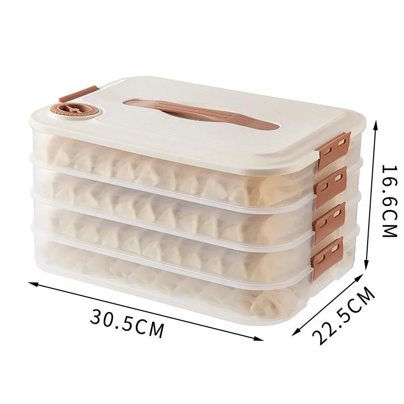 Multilayer Dumpling Plastic Box Household Freezing Storage Containers Box Refrigerator Frozen Home Organization Kitchen Supplies