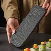 Black and white solid color rock grain rectangular plate ceramic long plate Sashimi plate inventory heart sushi utensils