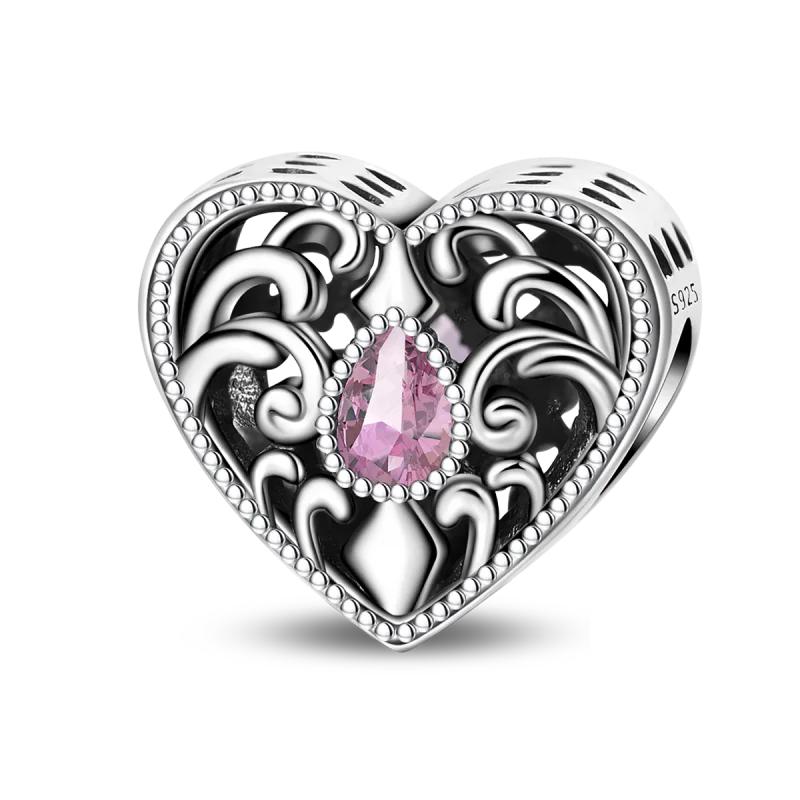 Sweety Copper Charms Love Butterfly Rose Green Zircon Pendant Beads Fit 4Mm Bracelets Diy Fine Jewelry Making