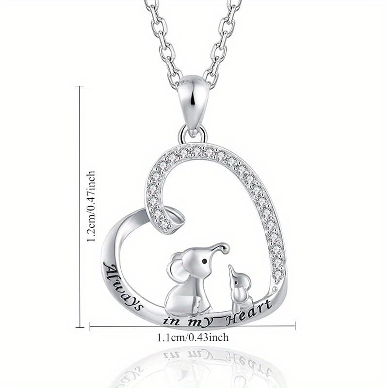 1 Stück Modisch, mit synthetischem Zirkon eingelegt, frisches und süßes Elefanten-Liebesdesign