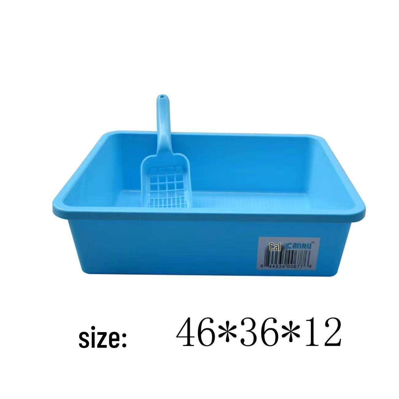 

Pine Wood Semi-Enclosed Large Cat Litter Box with Scoop & Turtle Hatchling Tray