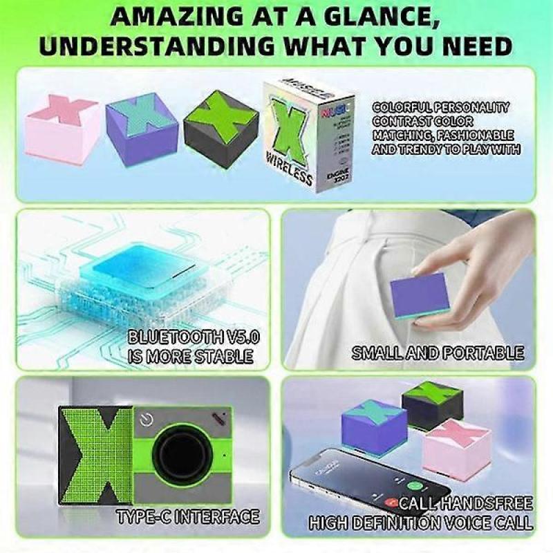 Portable Mini Wireless Bluetooth Speaker Subwoofer High Quality Metal Colorful Speaker Black