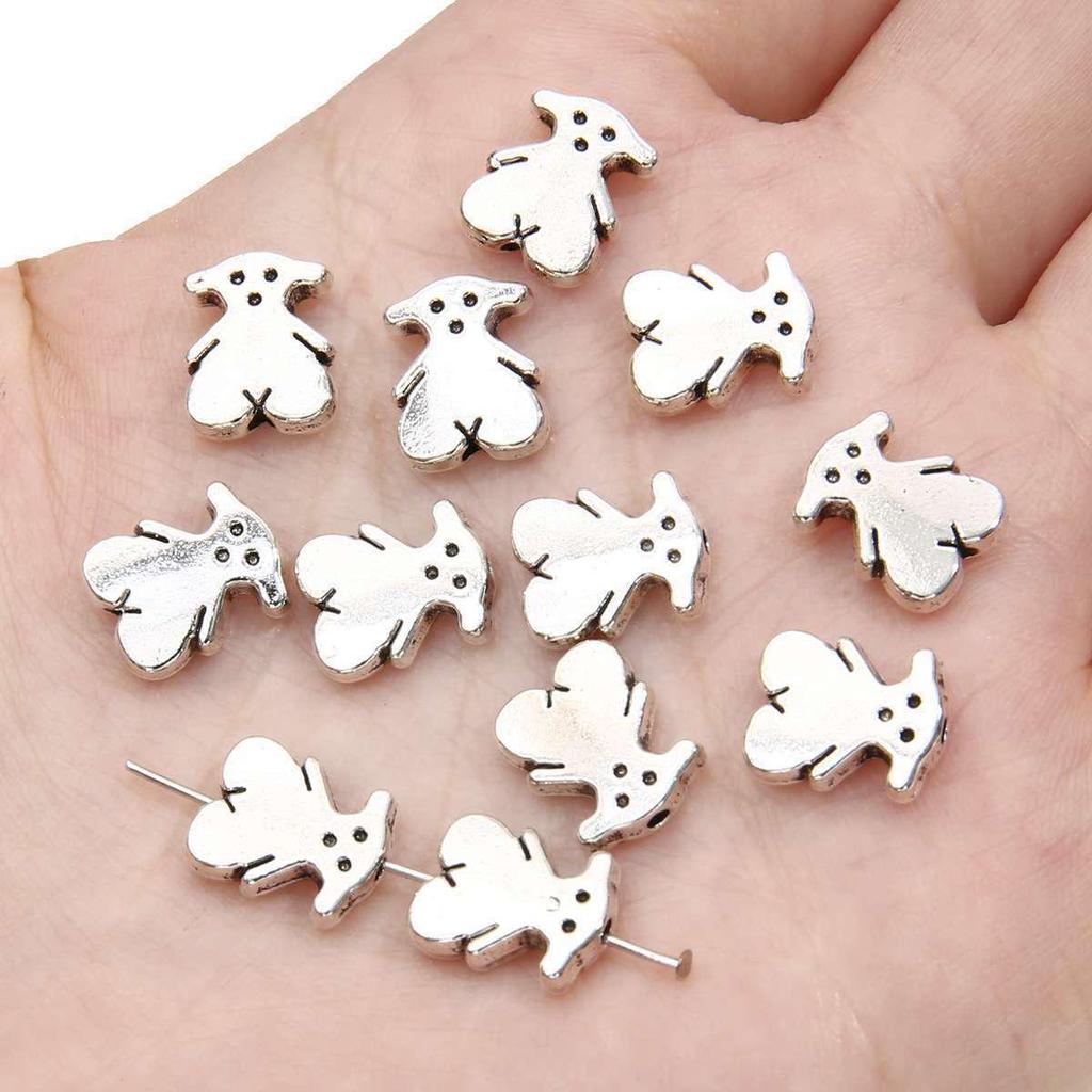 Handmade Cross-Border Alloy Heart Pendant Spacer Beads for DIY Necklace & Bracelet Jewelry