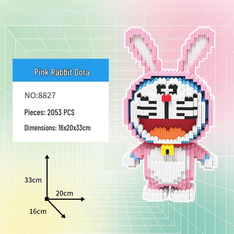 2026 Giant Cartoon Doraemon Blue Building Blocks Trendy Toy Ornaments Birthday Gifts