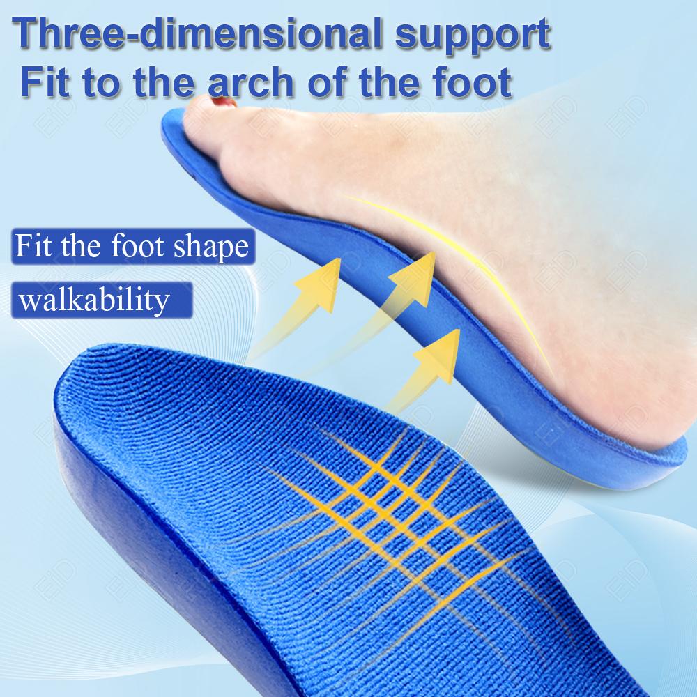 Kids Adult Orthopedic Insoles For Flat Feet High Arch Support Correction OX-Legs Valgus Horseshoe Foot Care Deep Cup Shoes Pads
