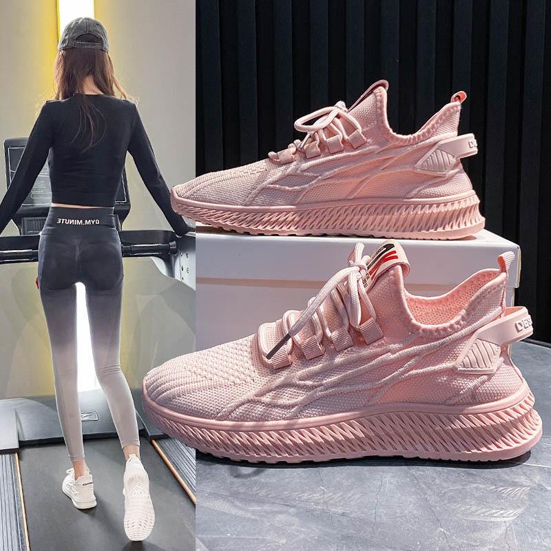 Flying Weaving Women's Spring New Sports Shoes Women's Casual Student Running Women's Shoes 8