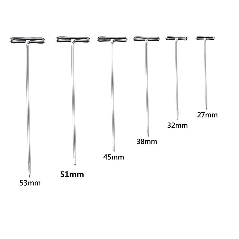 100 Pezzi Spilli a T in Acciaio Inossidabile Puntine Spilli a Pressione Spilli a Forma di T Aghi Con Scatola di Conservazione Bloccare Lavorazione a Maglia Modellismo