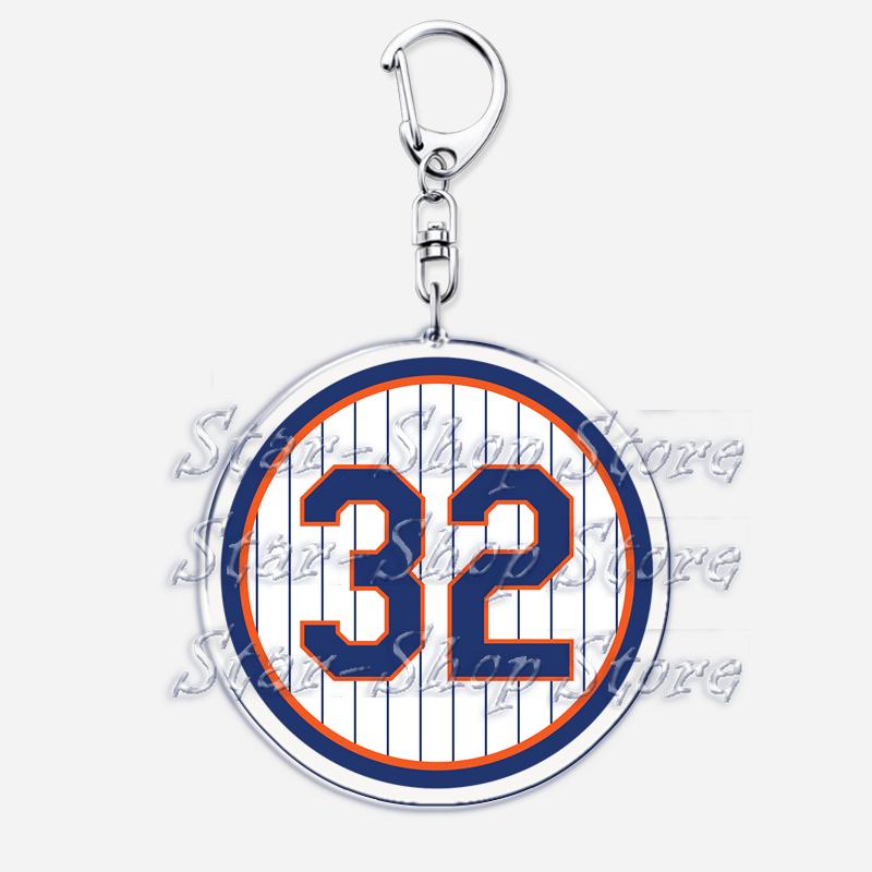Popular Baseball Jersey Player Number Keychains for Accessories Bag New York Sports Keyrings Jewelry Friends Fans Gifts