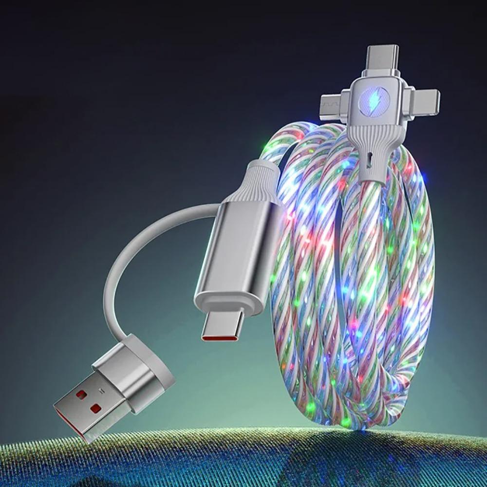 PVC USB Type C Charger Cable 3 In 2 Design Multiple USB C Charging Wire PD Charging Cable  Travel