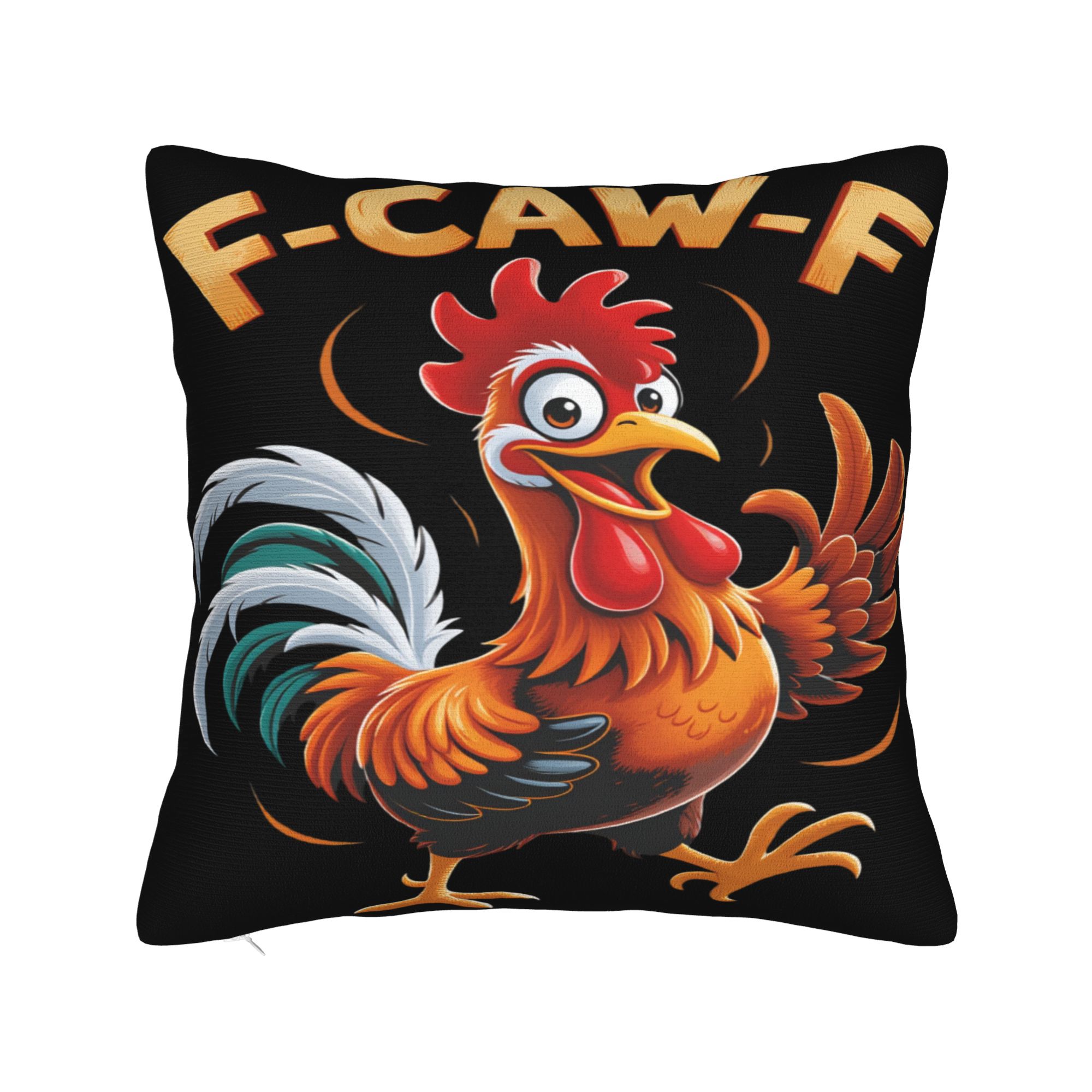 

Chicken F-CAW-F Pillow Case Cute Funny Pillow Cover Graphic Pillowcases For Wedding Party Home Decor 12x12Inch