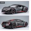 Supersportovní model Supersport Lykan v měřítku 1/24, stahovací auto ze zinkové slitiny se zvukem a světlem pro děti, chlapec, dívka dárek