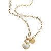 18K Gold Heart Bar Pearl Necklace - Korean/Japanese Style Short Personalized Choker for Sweaters