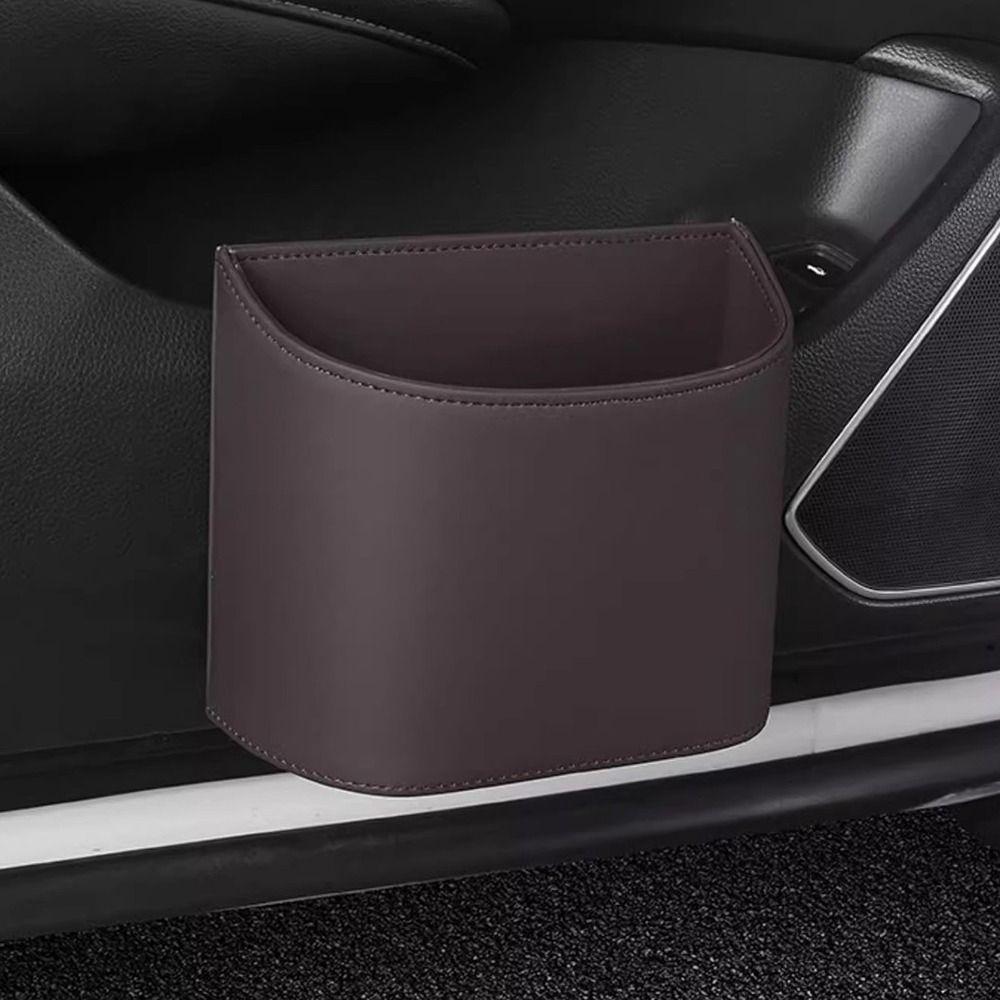 Hanging Vehicle Garbage Bin Waterproof Rubbish Bucket Car Backseat Storage Box  Car Supplies