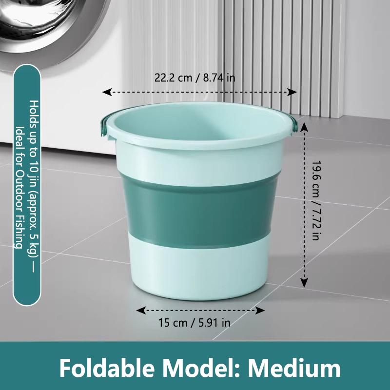 Portable Folding Bucket Multifunctional Thickened Silicone Bucket for Car Washing and Fishing Camping Folding Bucket 5/10/17L