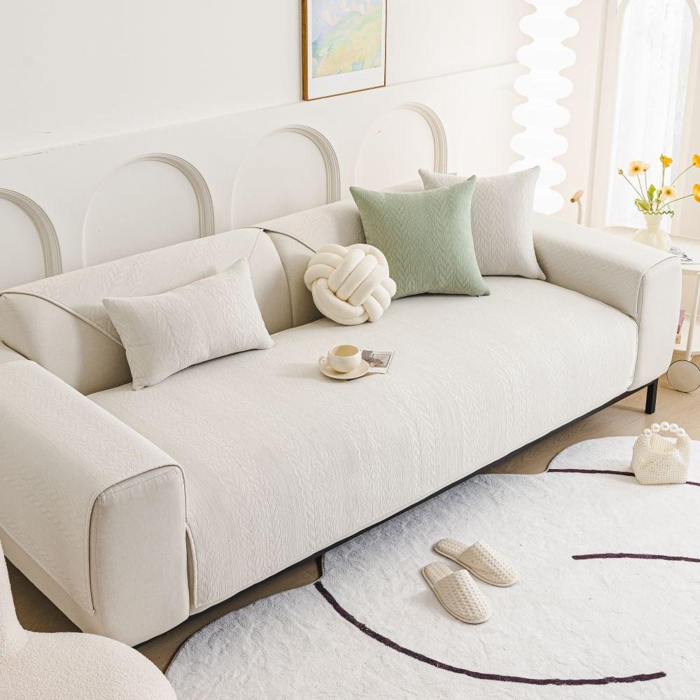 

Универсальный чехол для дивана Four Season из шенилла, однотонный чехол для дивана, защитный чехол для мебели в гостиной, противоскользящий чехол для дивана 70X70cm 1pc