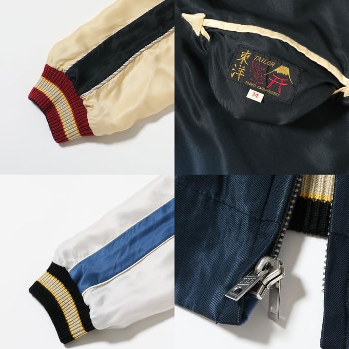 Tailor Toyo Aging Souvenir Jacket Sukajan EAGLE DRAGON GREEN DRAGON Tailor Toyo TT15545-119 & × (JP, Alphabet, XL, Black)