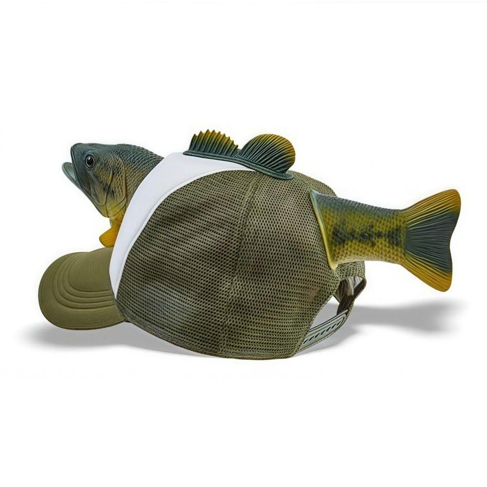 3D Fish Animal Trucker Hat Adjustable Fit Baseball Cap Funny Novelty Fishing Hat For Men Women