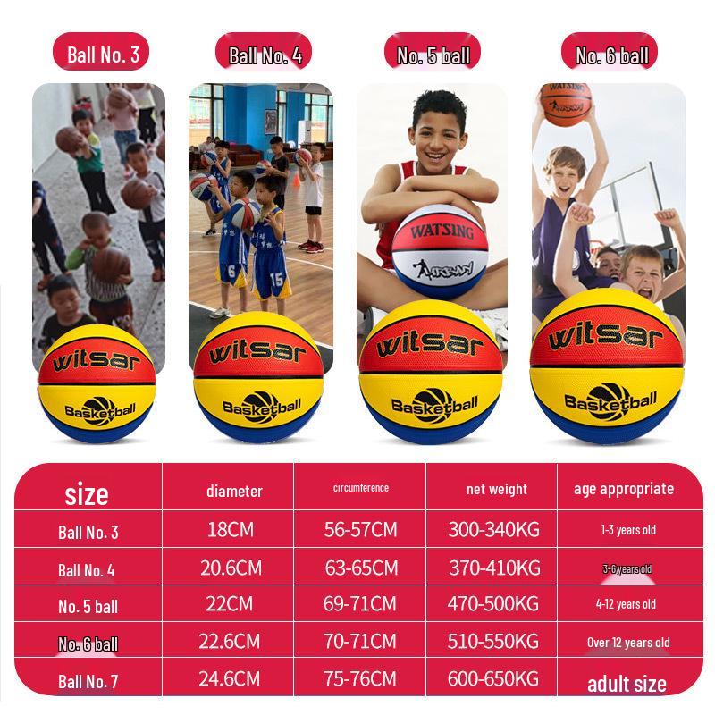 Beginner's Leather Basketball for Young Children: Sizes 3-7