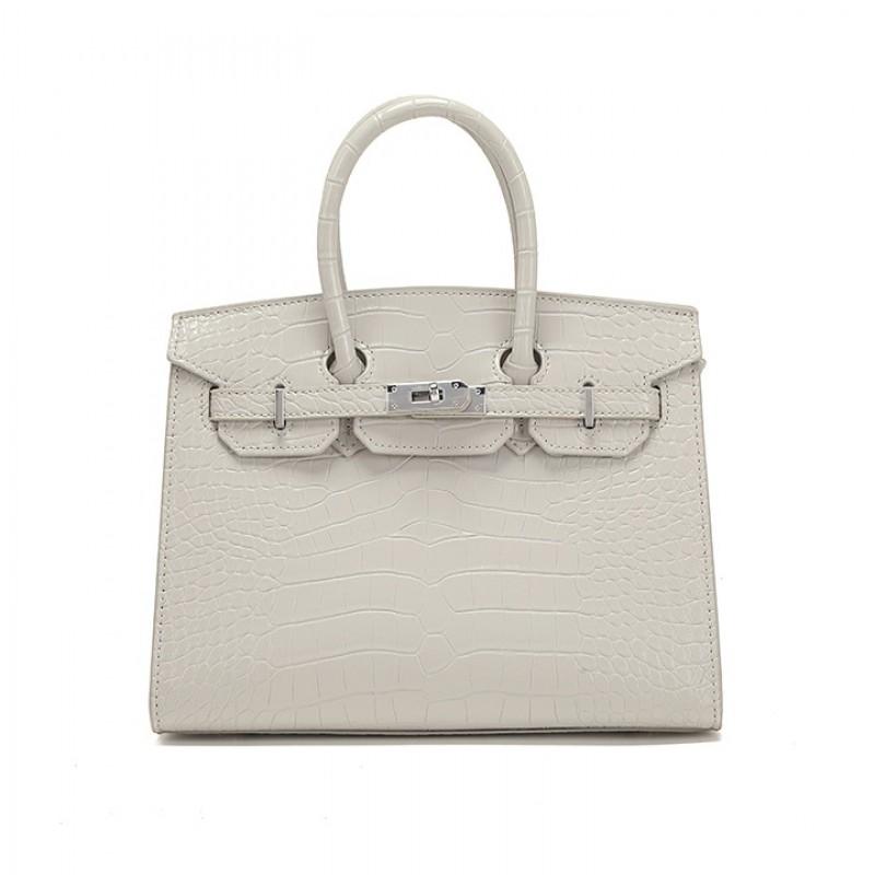 Womens Crocodile Texture Shoulder Bag Large Capacity Soft Leather Tote Handbag Daily Casual Use
