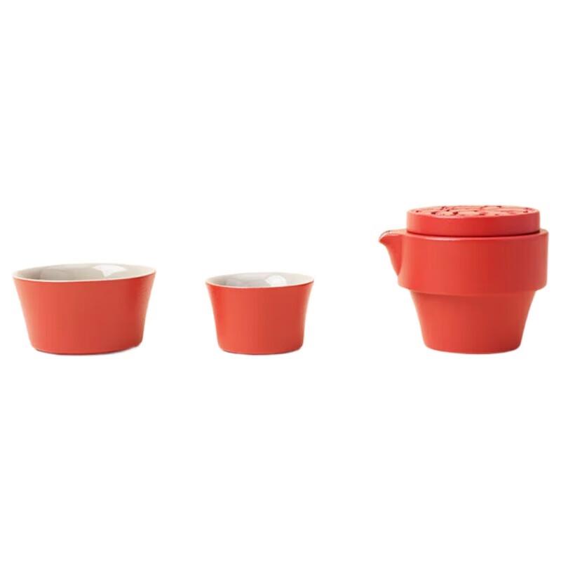 LuBao Huahao Peony Portable Ceramic Tea Set