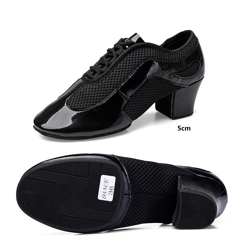 Latin Dance Shoes Women Adult With Soft Bottom Square Dance Shoes Ventilate Shiny Sneakers Ballroom Dancing