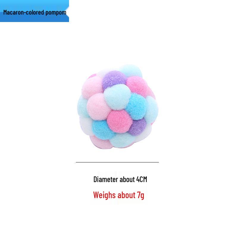 Christmas Colored Handmade Elastic Bell Ball Cat Toy – Bite-Resistant and Perfect for Self-Entertainment and Boredom Relief.