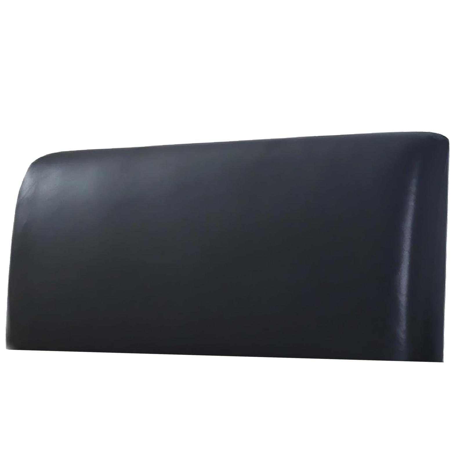 

Чехол на изголовье из ПУ кожи, пыленепроницаемый, накидка-протектор для изголовья кровати, эластичный чехол на спинку кровати для дома, спальни, 150 см 15X70CM чёрный