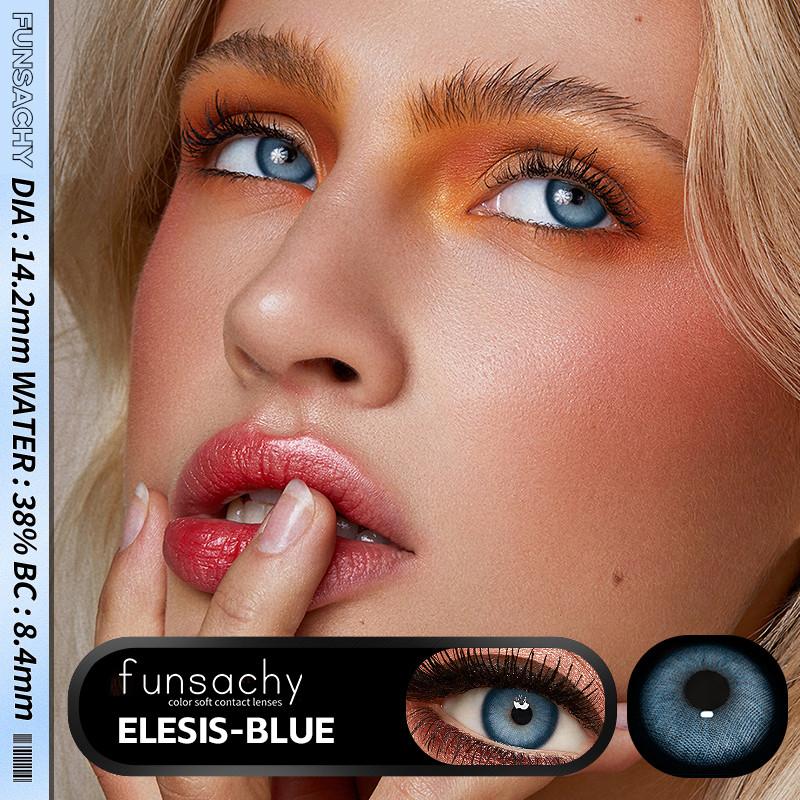 FUNSACHY Nové Módní Kontaktní Čočky 14.2mm Barevné Oční Kontaktní Čočky Modré Přírodní Čočky Šedé Zorničky Oční Make-up Kosmetika Roční