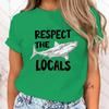 (Premium T-shirt)Fashion Protect The Ocean Protect The Locals Printed T-Shirts Retro Style Women Shirt Tee Protect The Ocean Top