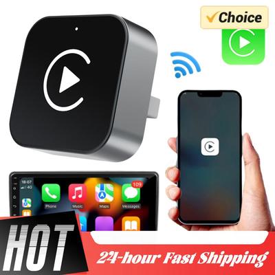 2 In 1 Wireless CarPlay Android Auto Adapter Carplay AI Box Plug&Play Smart TV Box Car Intelligent System for Factory Wired Cars