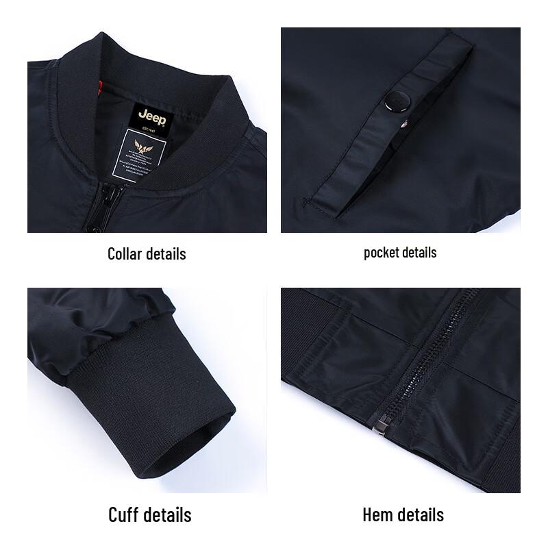 JEEP Men's Baseball Collar Bomber Jacket