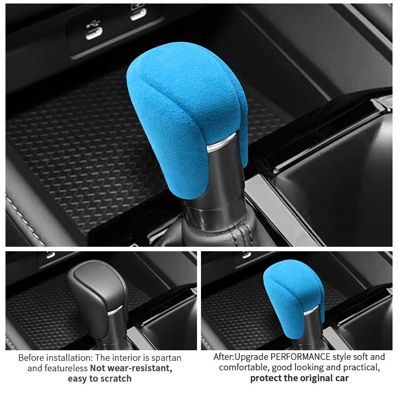Made of Alcantara For Honda Accord / Civic / CR-V / HR-V Car Gear Shift Knob Change Lever Boot Cover Interior Tuning Accessories