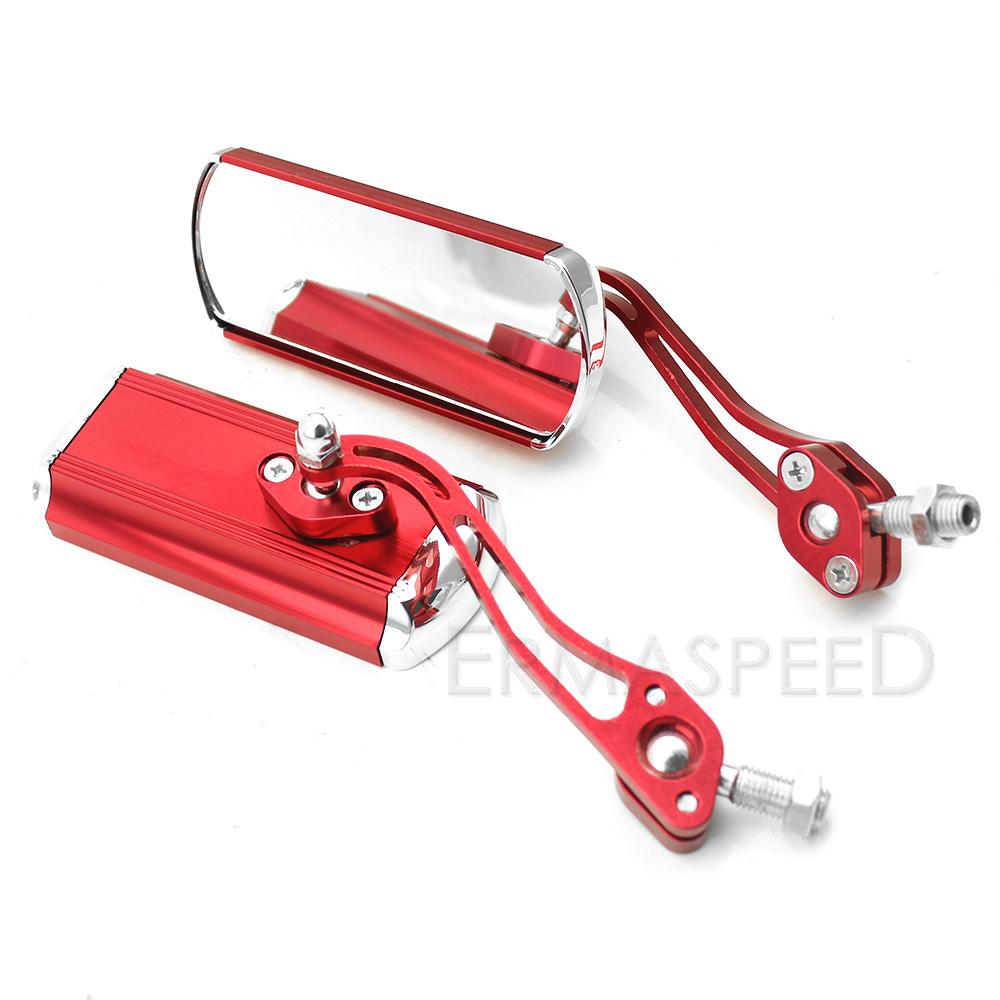 Universal Aluminium Motorrad Rückspiegel 8MM 10MM Lenker Spiegel Drehbare Motorrad Roller Rückansicht Seiten