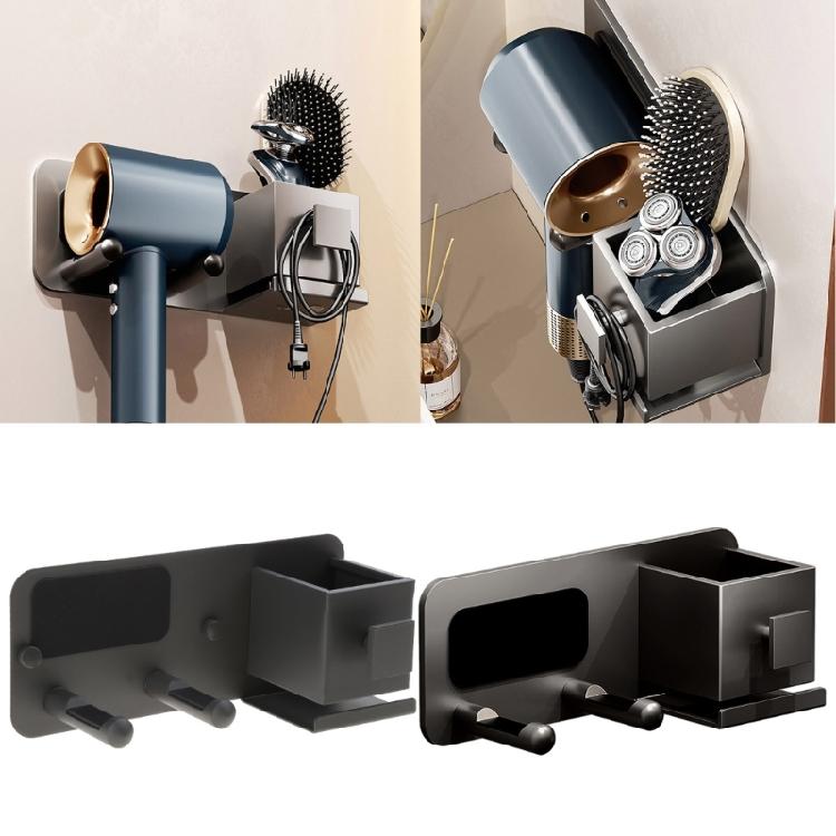 Hair Dryer Holder Hair Straightener Organizer Wall Mounted Storge Box Bathroom