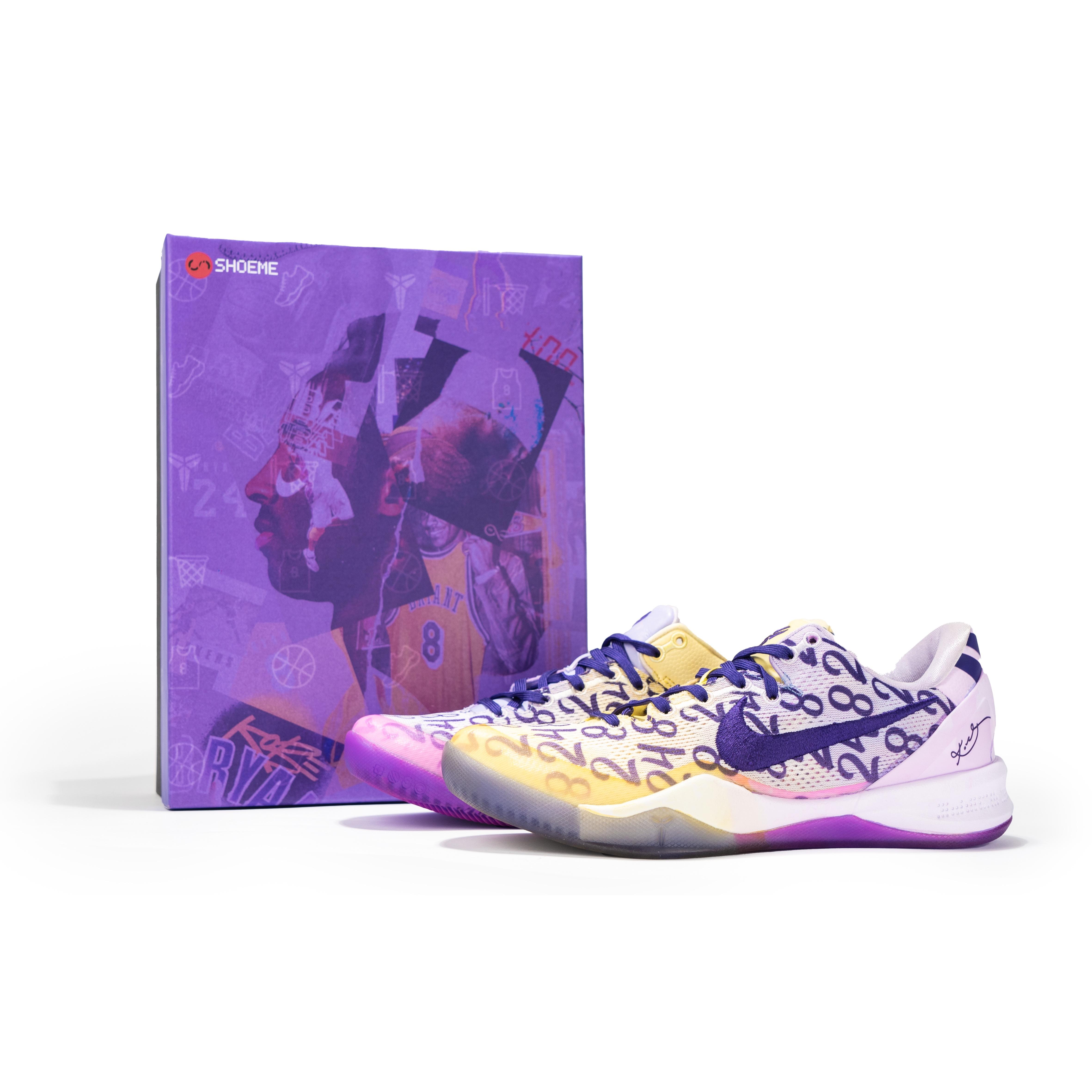 

Nike Kobe 8 Protro Kobe 8 Low top Basketball Shoes Unisex Purple Gold FQ3549-100(Team-8SBOX) 44