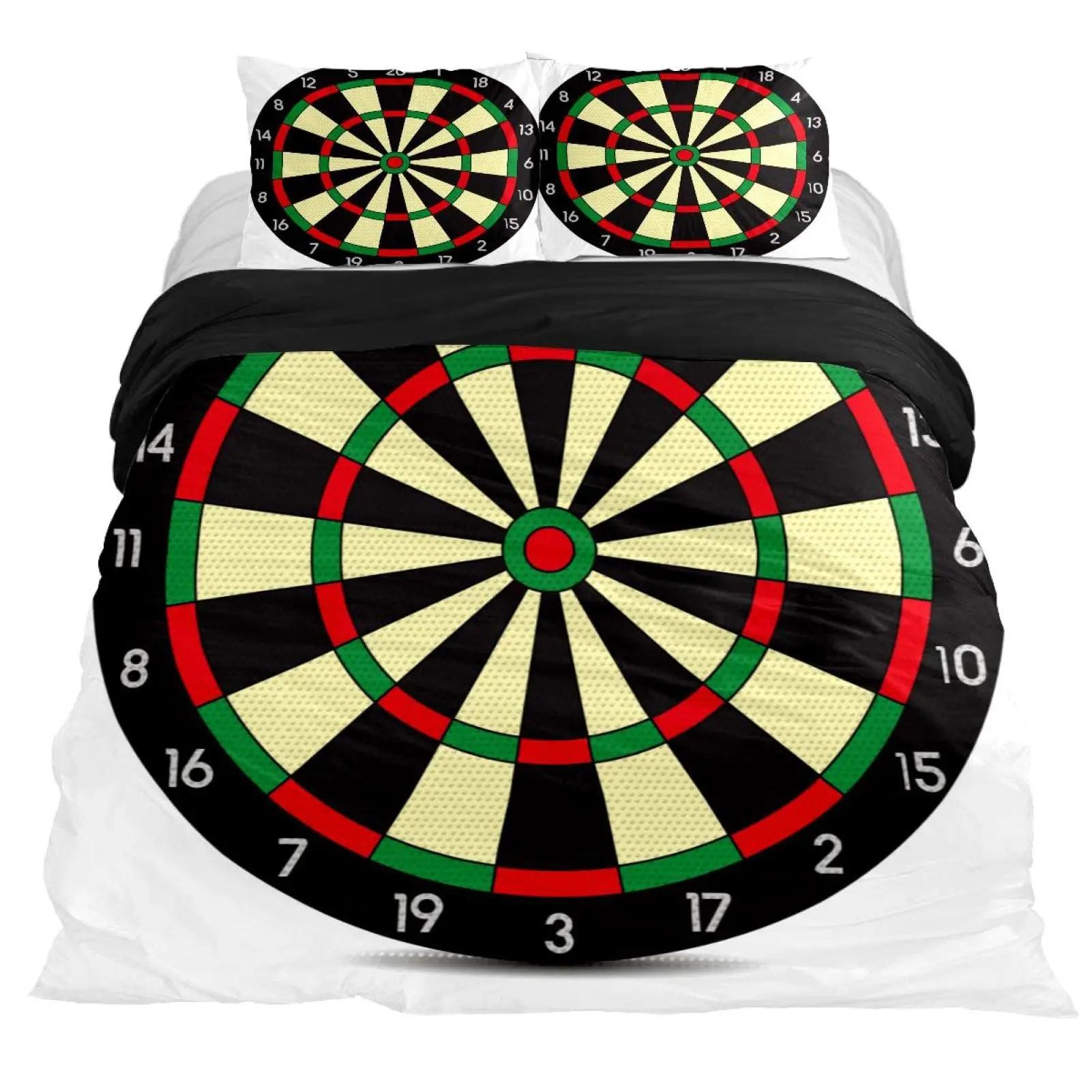 

Dart Board Duvet Cover Set Dartboard Bedding Sets Skin-Friendly Lightning And Flame Comforter Covers Set Queen Quilt Cover 3Pcs EU Single(135*200cm)3pcs