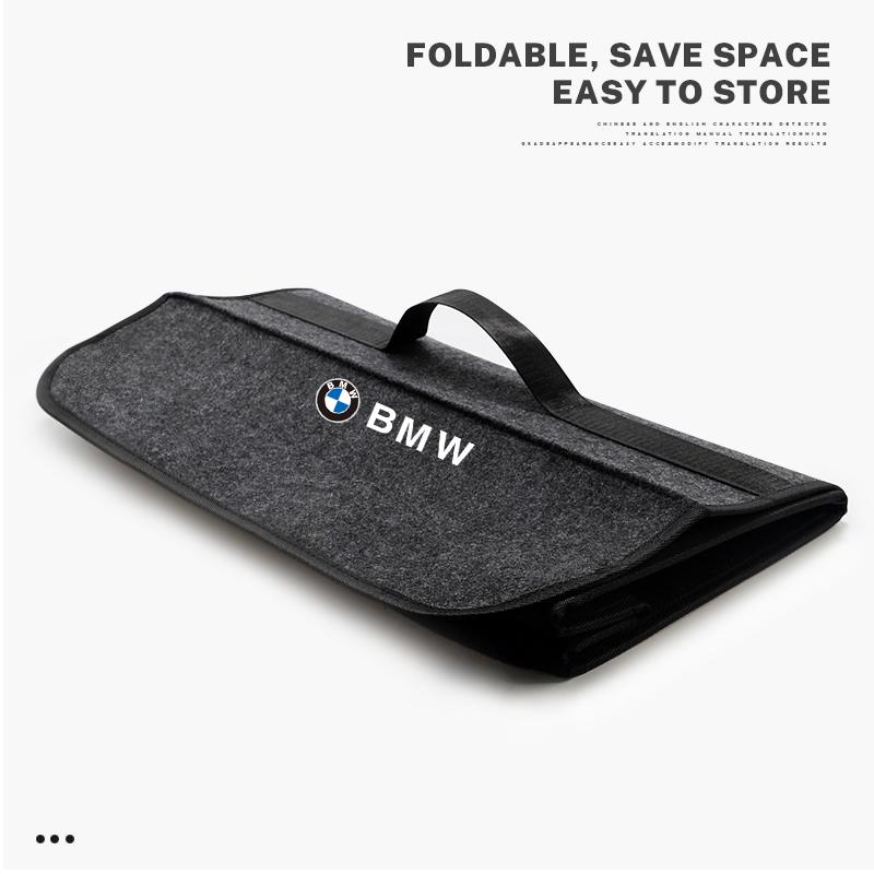 NNEJ4 Felt Cloth Car Trunk Storage Box For BMW Mini Cooper One JCW F54 F55 F56 F57 F60 Foldable Organizer Case Car Supplies keychain