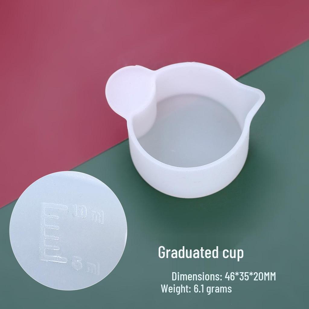 Multifunction Silicone Measuring & Mixing Cup with Epoxy Stirring Stick and Glue Dispensing Spoon for DIY Baking Tools