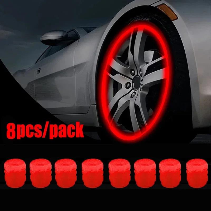 4/20PCS Luminous Car Tire Valve Cap Fluorescent Night Glowing Decor Motorcycle Bike Wheel Nozzle Dustproof Tyre Valve Stem Caps Stem Caps1