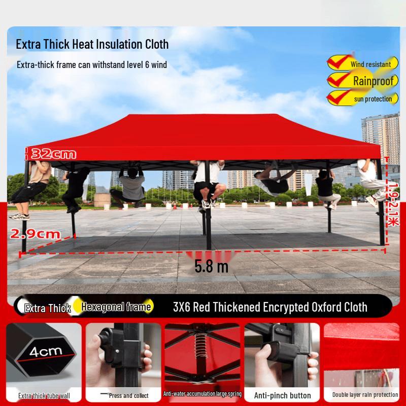 Jundingying 3x6m Outdoor Heavy-Duty Folding Canopy