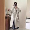 2025 A/W Women's Loose Double-Sided Wool Coat with Shoulder Bag - Korean Style Casual