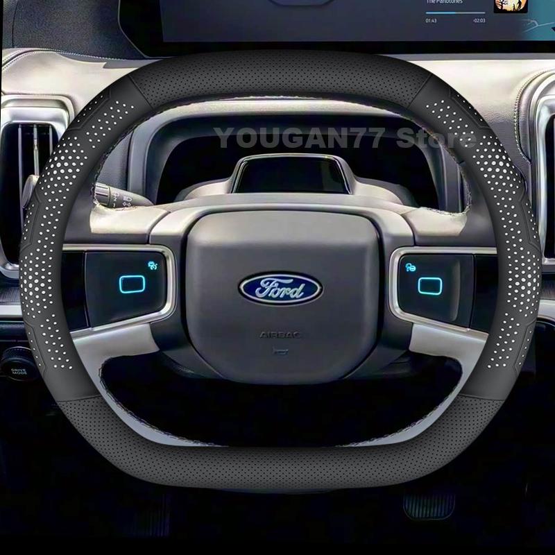 Leather Car Steering Wheel Cover For Ford Expedition 2025 2026 Covers For Covers Auto Interior Ford Expedition 2025 Accessories