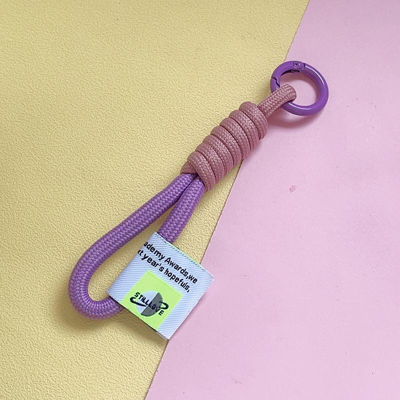 Colorat împletit frânghie curea breloc pentru telefon caz femei Anti-pierdere mașina brelocuri geantă agățat accesorii breloc