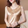 Ladies Lace Camisole Spring and Summer Suit Satin Undershirt Plus Size Sleeveless Top