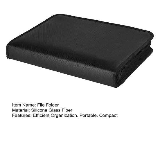 Expandable Fireproof File Folder Large Capacity Accordion File Folder with 13 Label Slots And Lock Waterproof Dustproof A4 Document Organizer