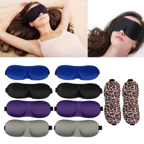 2 Stücke Unisex Atmungsaktive Schlaf Eyeshade Abdeckung Augenmaske Patch Rest Augenbinde