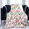 Garden Flower Fleece Flannel Throw Blanket Spring Botanical Floral Nap Blanket for Home Office Couch Bed Sofa Chair Travel Decor