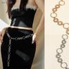 {YY28} Trendy All-match Hollow Circle Waist Chain Adjustable Metal Waist Chain Belt For Women Personality Clothing Accessories